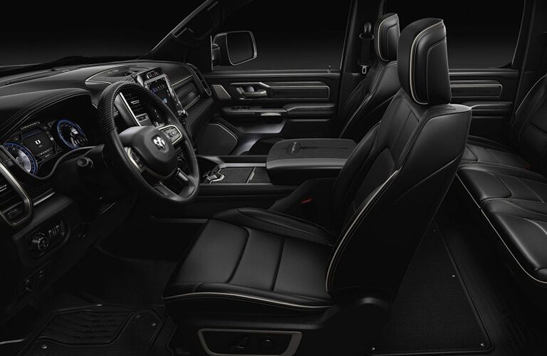 2019 Ram 1500 interior seats and steering wheel and dashboard