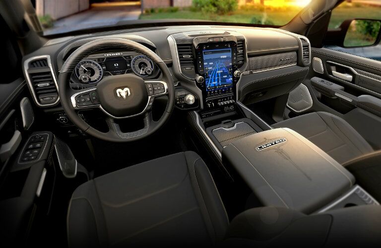 2019 Ram 1500 interior steering wheel and dashboard