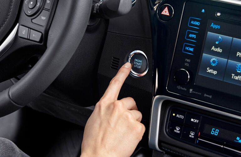 2019 Toyota Corolla push button start being used