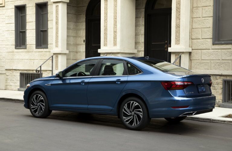 2019 VW Jetta parked on street exterior rear side view