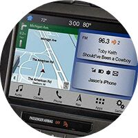 2019 Ford F-150 touchscreen closeup