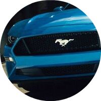 2019 Ford Mustang grille closeup