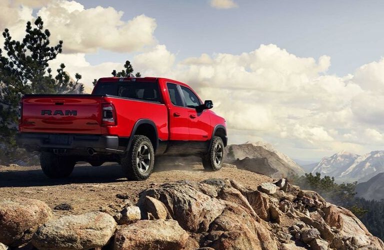 2019 Ram 1500 overlooking a mountainous landscape