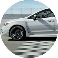 2019 Subaru WRX crossing finish line