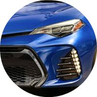 2019 Toyota Corolla headlight and grille closeup