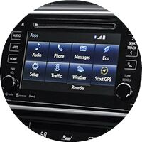 2019 Toyota Corolla touchscreen closeup
