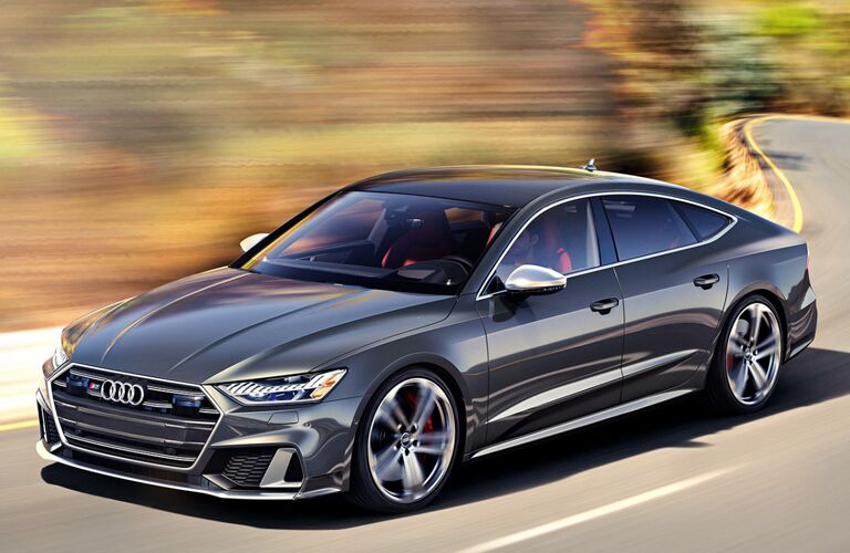 Audi S7 Black side front view
