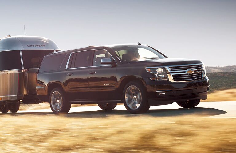 2020 Chevy Suburban towing trailer