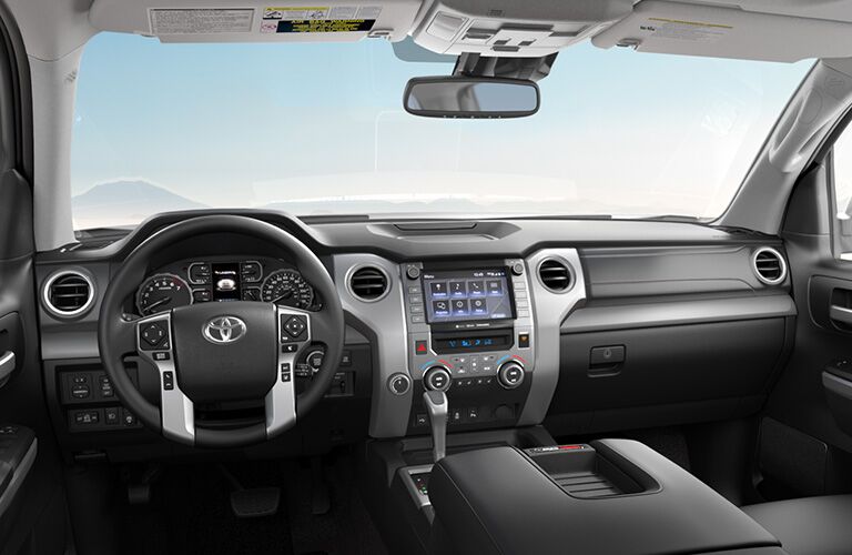 2020 Toyota Tundra interior steering wheel and dashboard
