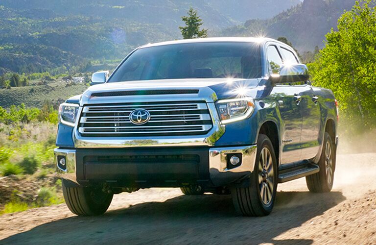 2020 Toyota Tundra driving down dirt road