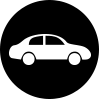 black dot with white car