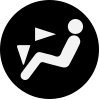 black dot with illustration of person and arrows
