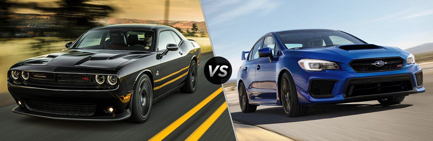 2018 dodge challenger vs 2018 subaru wrx