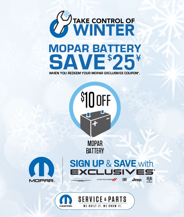 Save on Mopar Batteries