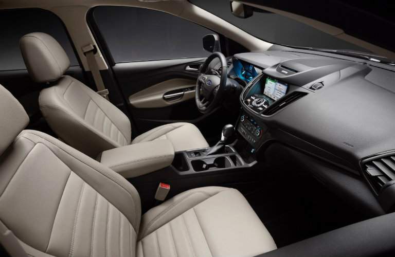 2017 Ford Escape interior overview in leather