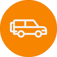Orange and White Crossover Logo
