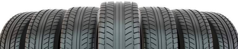lineup of tire treads