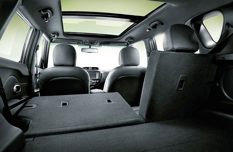 interior cargo space of 2019 kia soul with split-folded rear seats