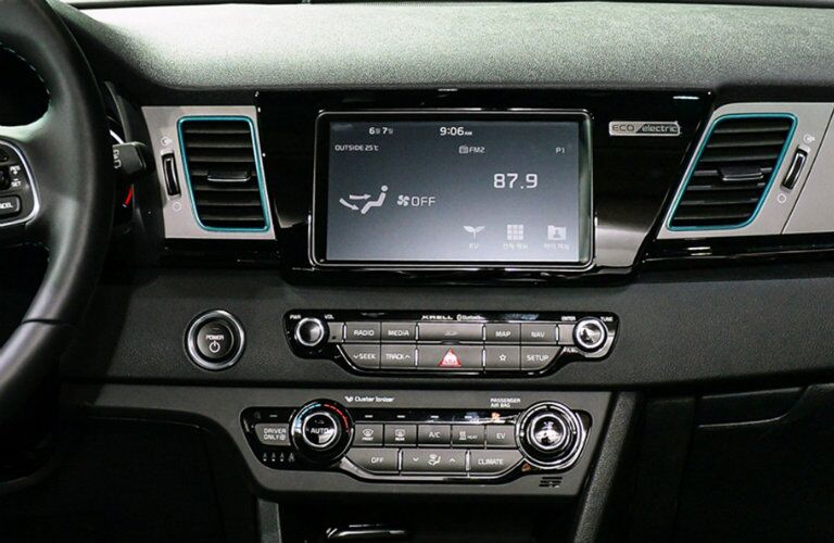 Center infotainment screen of 2019 Kia Niro EV