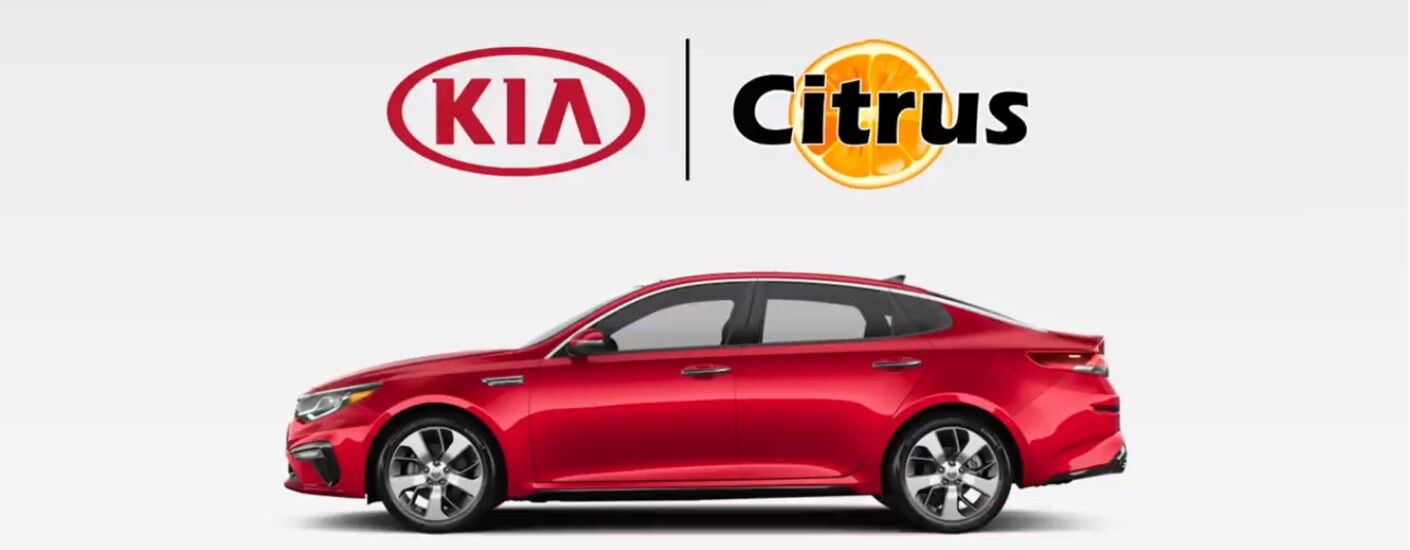 Citrus Kia Fast Pass with red Kia sedan