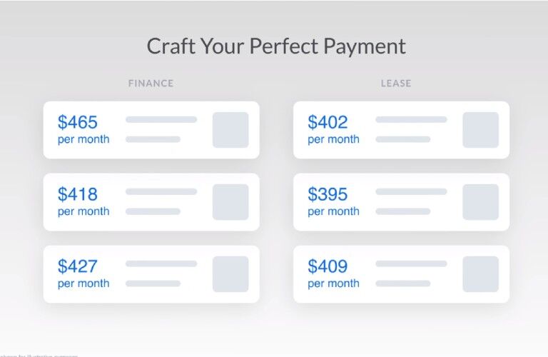 craft your perfect payment finance and lease options