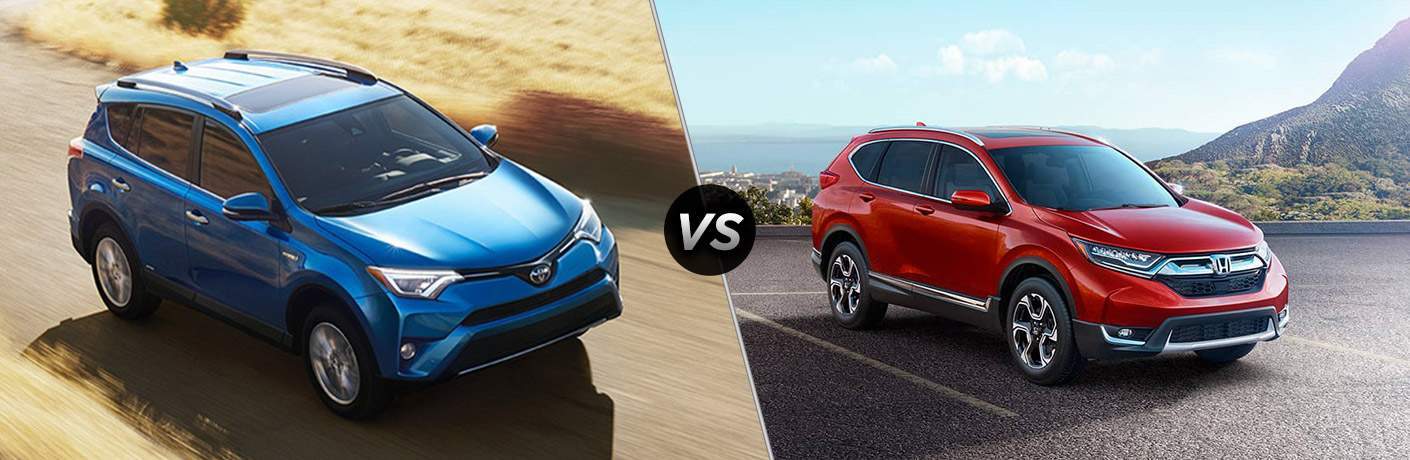 2018 Toyota Rav4 Vs Honda Cr V The 2018 Toyota Rav4 And Honda Cr V In Side By Images With