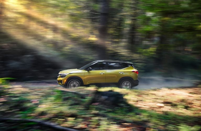 2021 Kia Seltos with a ray of sunshine on it