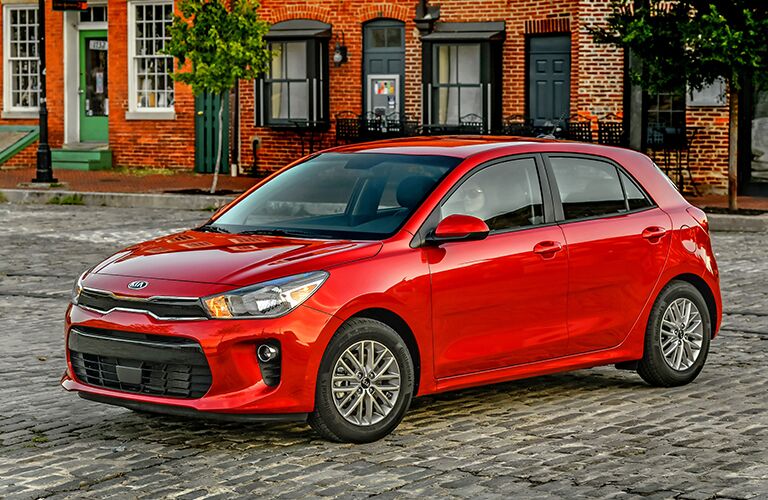 red kia rio hatchback