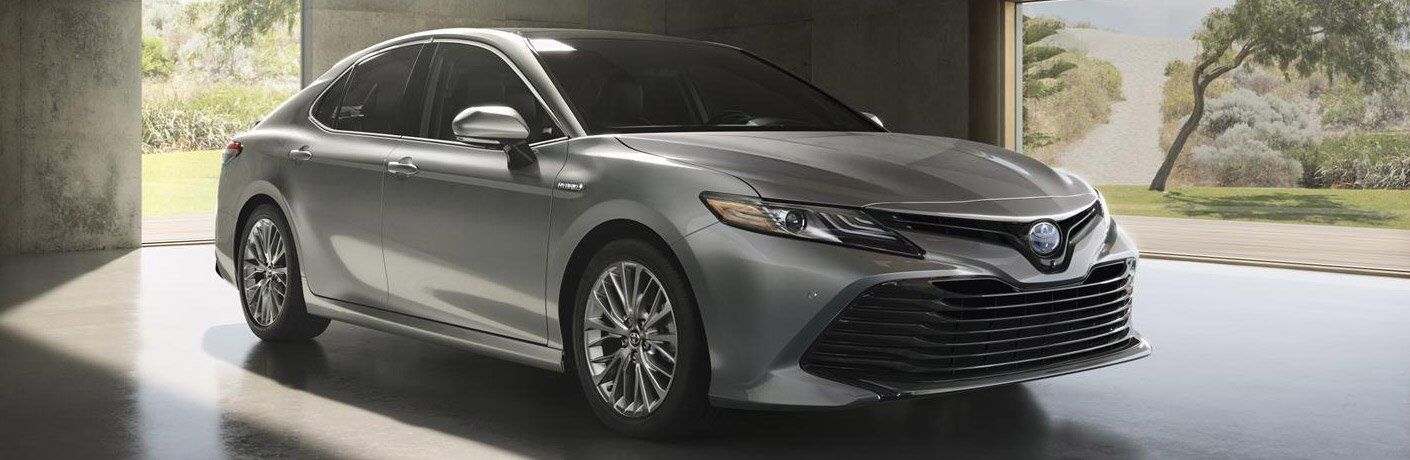 2018 Toyota Camry model in silver