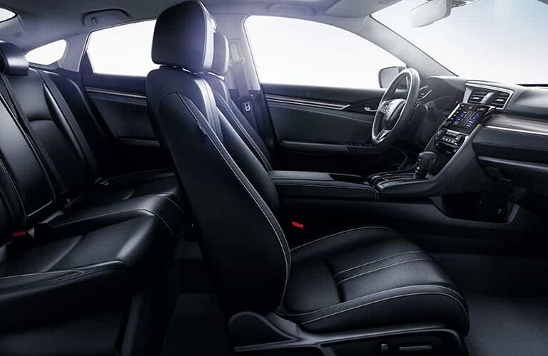 interior, black seats of honda civic