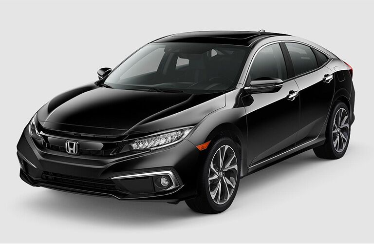 front view of black honda civic