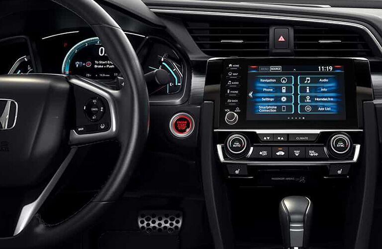honda civic front monitor and steering wheel