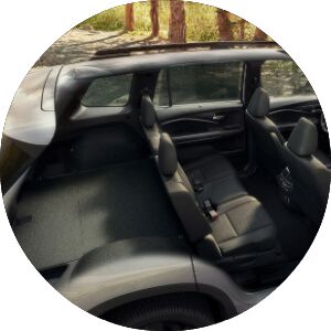 cargo space in the back of a honda passport