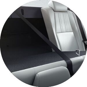 folded down rear seat in the honda accord