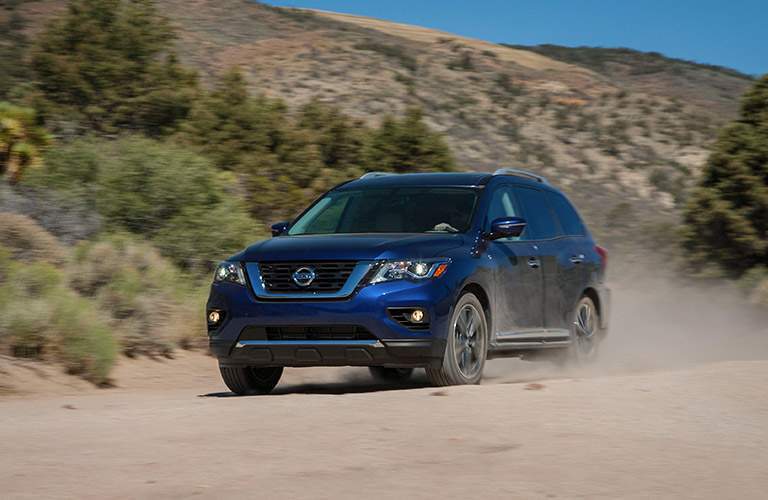 2018 Nissan Pathfinder on sand.