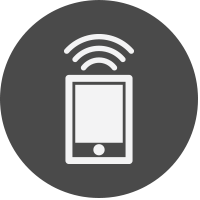 Smartphone icon in anthracite