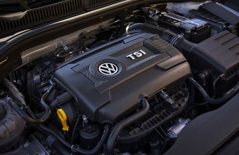 A photo of the engine used by the 2019 VW Jetta GLI.