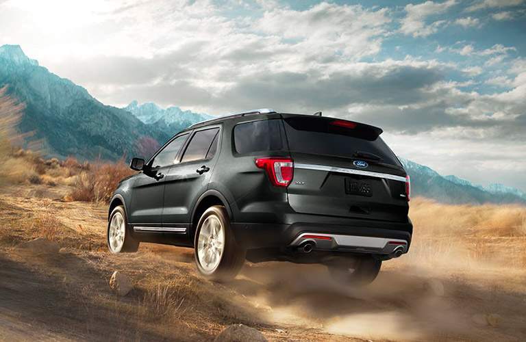 2017 Ford Explorer driving through the desert