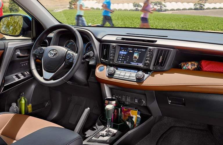 View of dashboard on 2017 Toyota RAV4