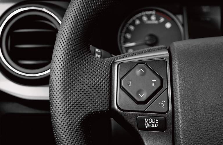 Detail of button on 2017 Toyota Tacoma