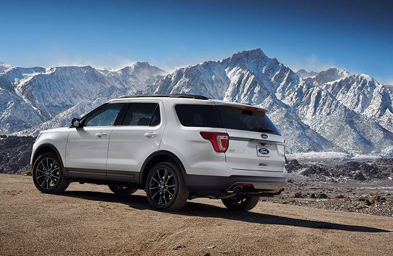 2017 Ford Explorer with mountains in the background