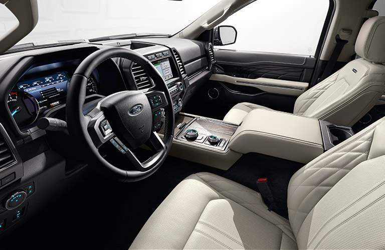 View of front seats of 2018 Ford Expedition