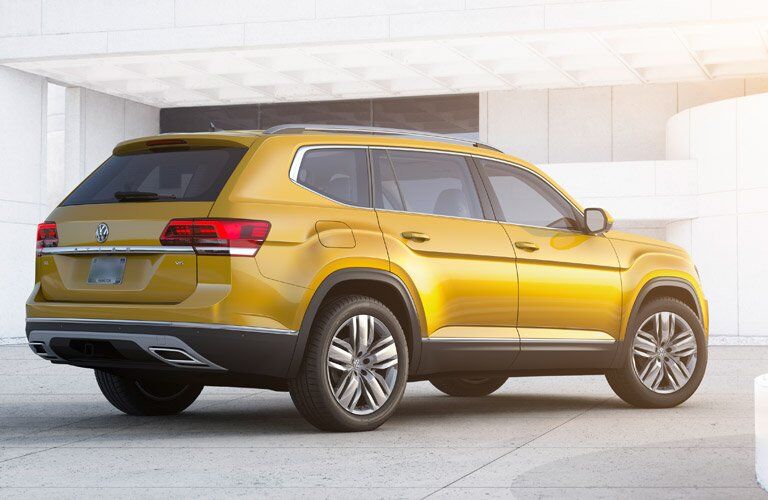 2018 Volkswagen Atlas from the side in a parking garage