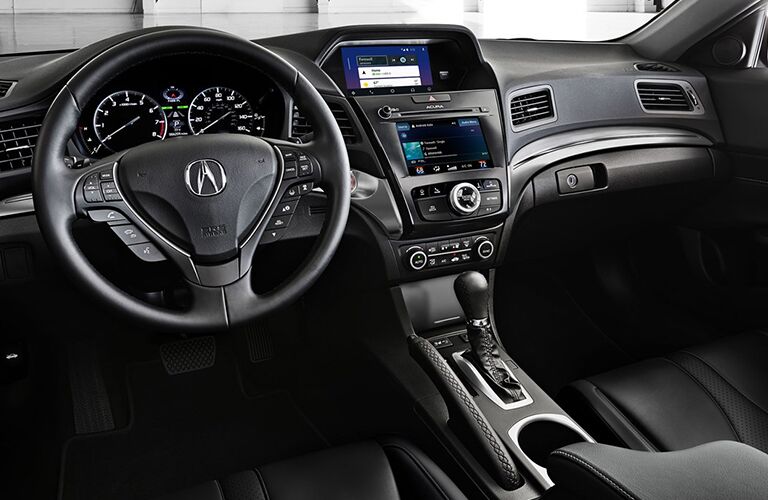 Steering wheel and dashboard in the 2019 Acura ILX
