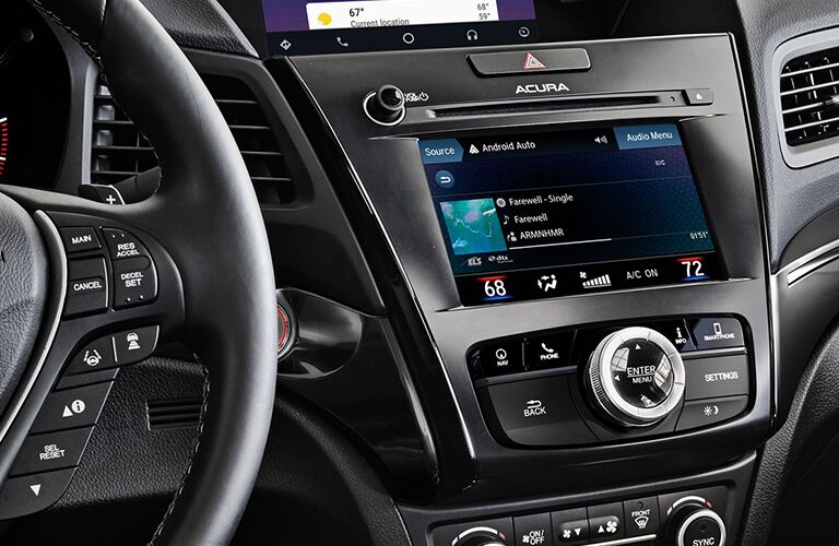 Infotainment screen in a 2019 Acura ILX