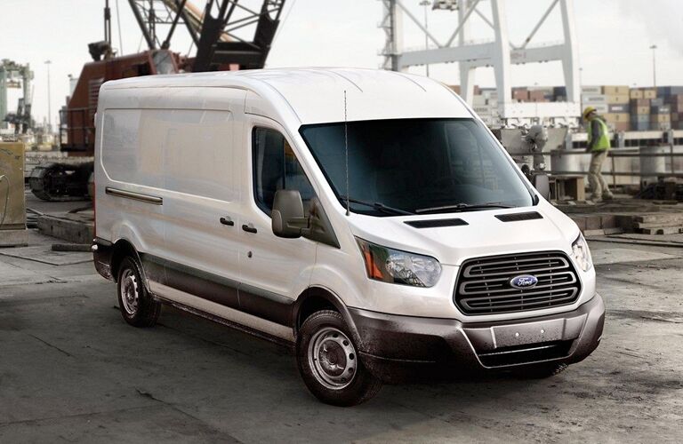 2019 Ford Transit at a construction site