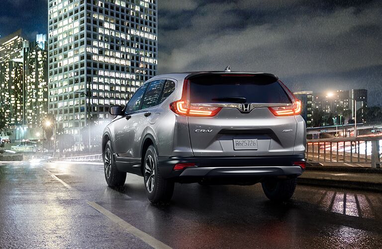2020 Honda CR-V parked downtown at night
