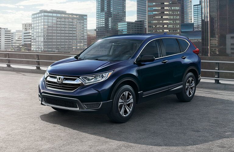 2020 Honda CR-V parked on the top of a parking ramp