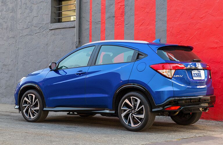 2019 Honda HR-V by a red and grey wall