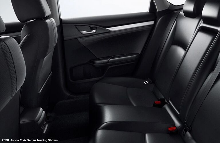 Rear seats in the 2020 Honda Civic Touring sedan